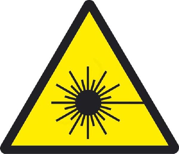 Warnung vor Laserstrahlen