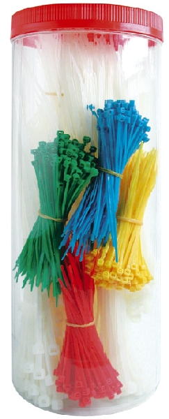 Kabelbindersortiment Color Rundbox